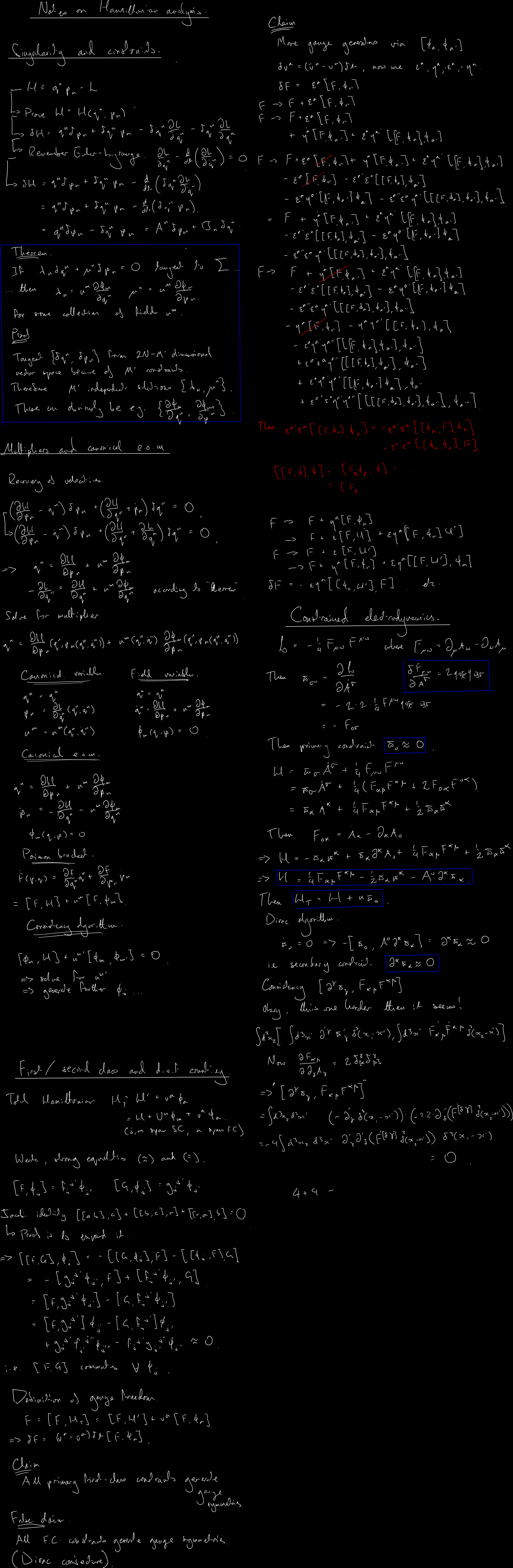 Lecture 1 blackboard - hover to enlarge Methods Lecture 1 (constrained systems) blackboard - hover to enlarge