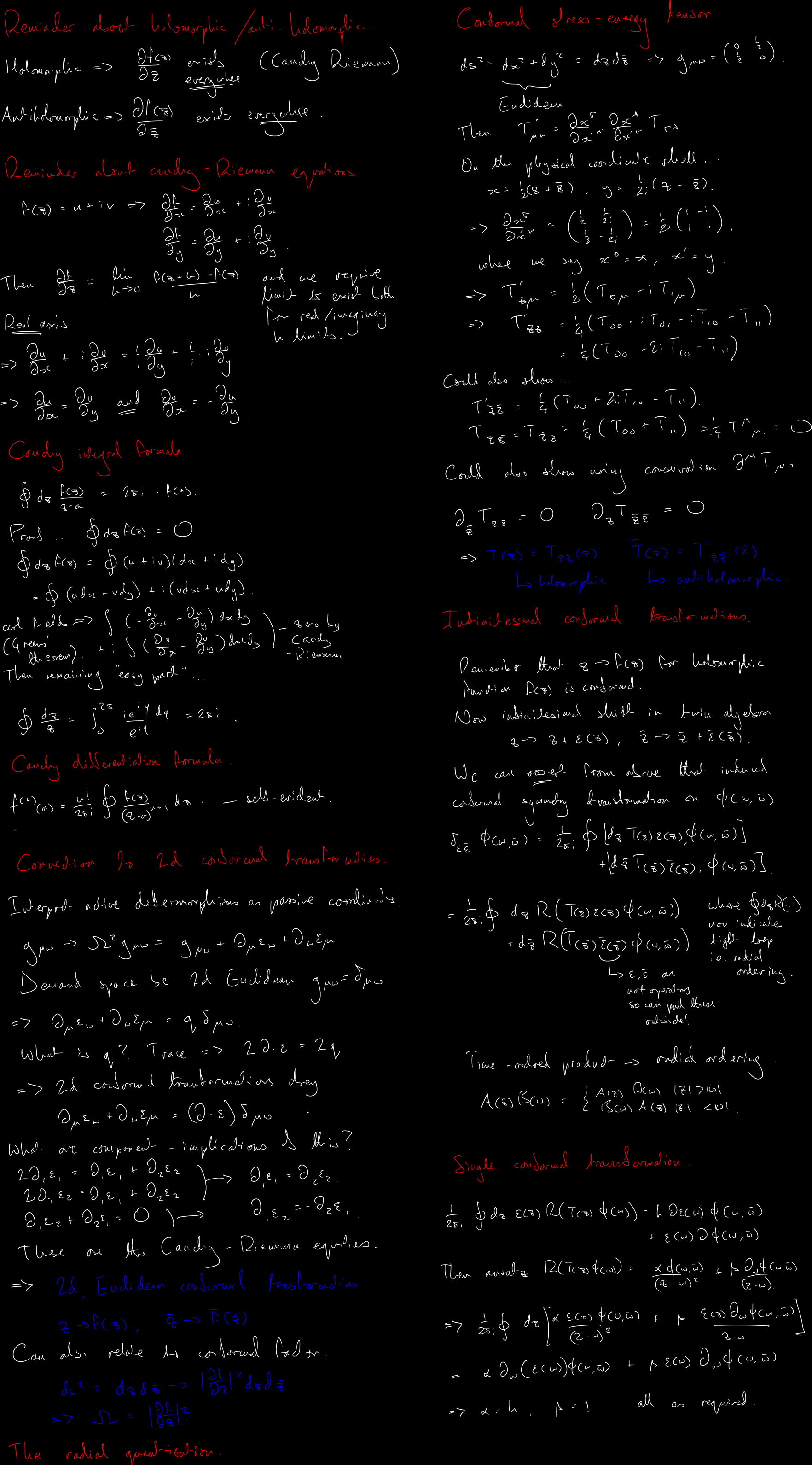 Lecture 2 blackboard - hover to enlarge Methods Lecture 2 (Virasoro algebra) blackboard - hover to enlarge