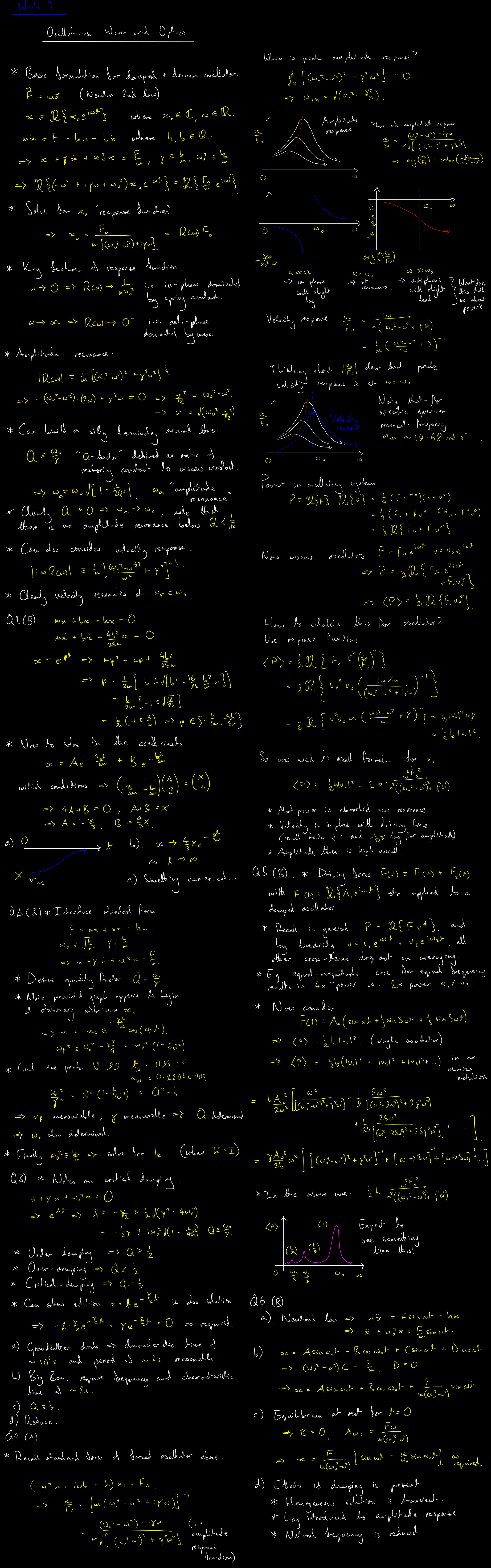 Lecture 1 blackboard - hover to enlarge Oscillations Lecture 1 blackboard - hover to enlarge