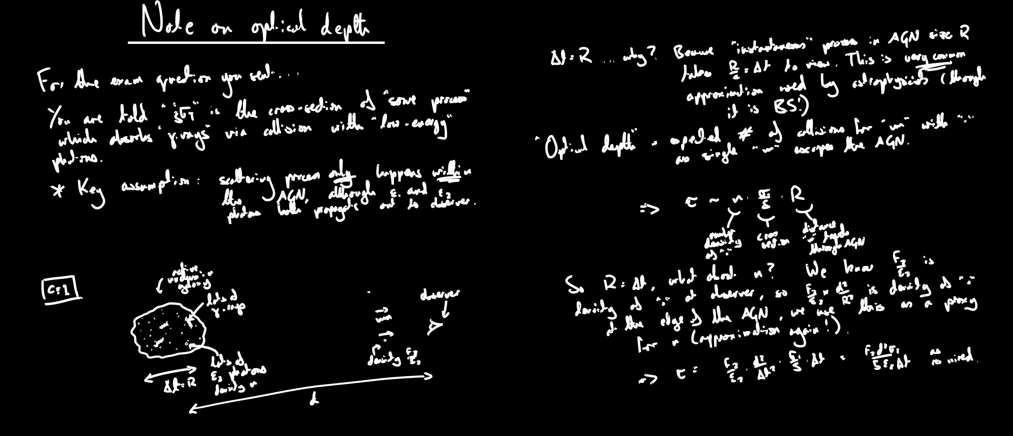 Optical depth note - hover to enlarge Note on optical depth blackboard - hover to enlarge