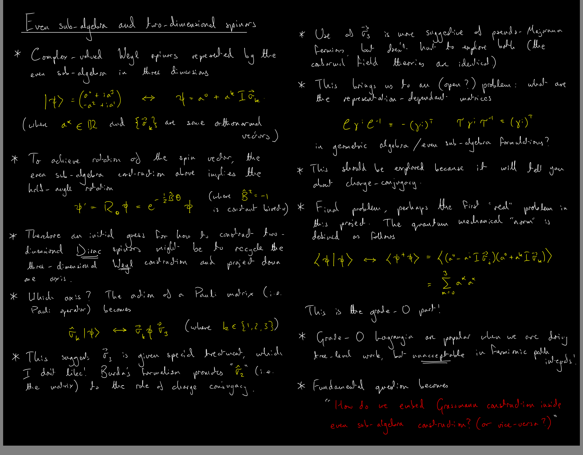 Supervision notes on two dimensional fermions. Supervision notes on two dimensional fermions.