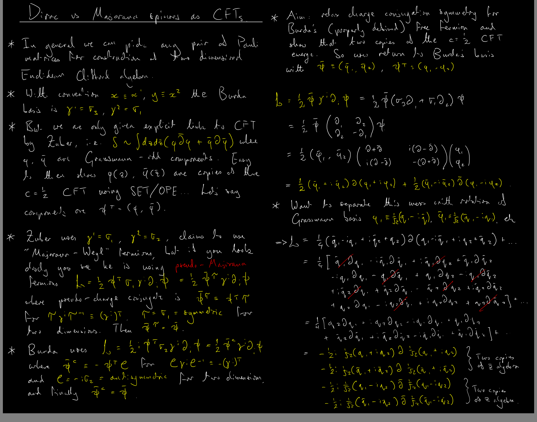 Supervision notes on Dirac Lagrangia in complexified coordinates. Supervision notes on Dirac Lagrangia in complexified coordinates.